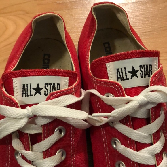 Red All Star Low Top Converse - Picture 6 of 6